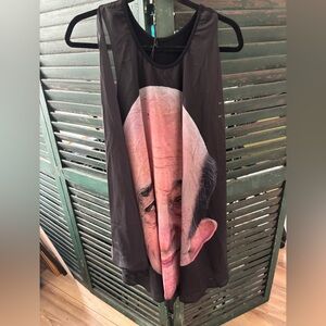 Fashion Brand Company NWT size M black tencel Marcus Pork cape dress